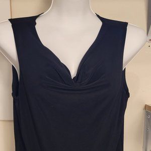 Black plunge neckline tank